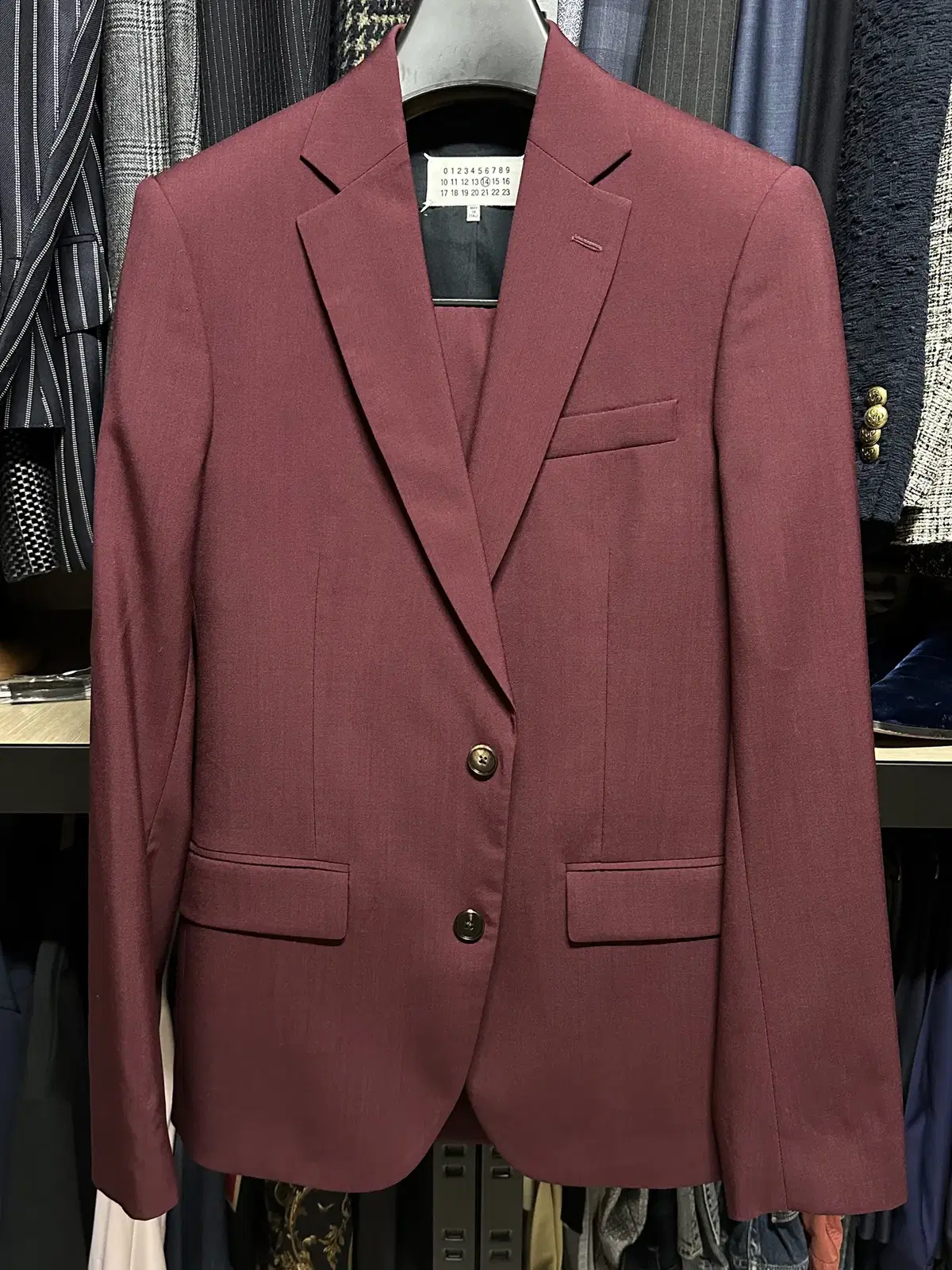 Margiela suit(set-up) burgundy color 46size sells