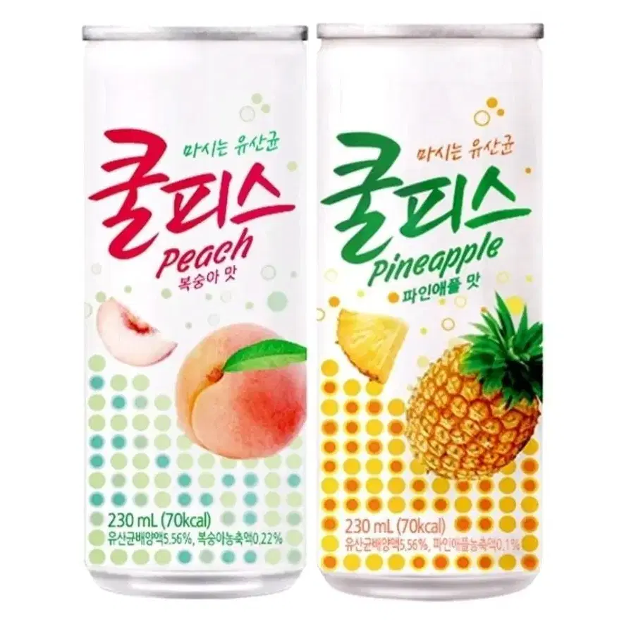 동원 쿨피스 230ml 30캔 복숭아/파인애플