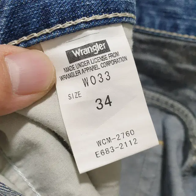 WRANGLER 일본판 랭글러 데님 5부 팬츠 34_i1693