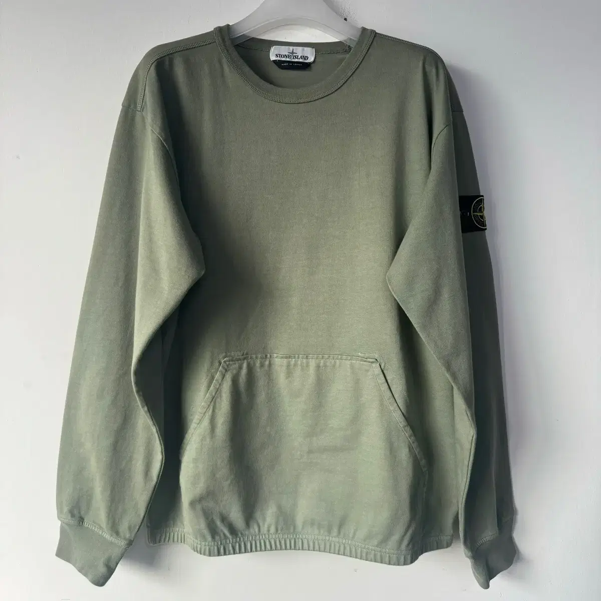 Stone Island Cotton-washed Khaki Sweatshirt