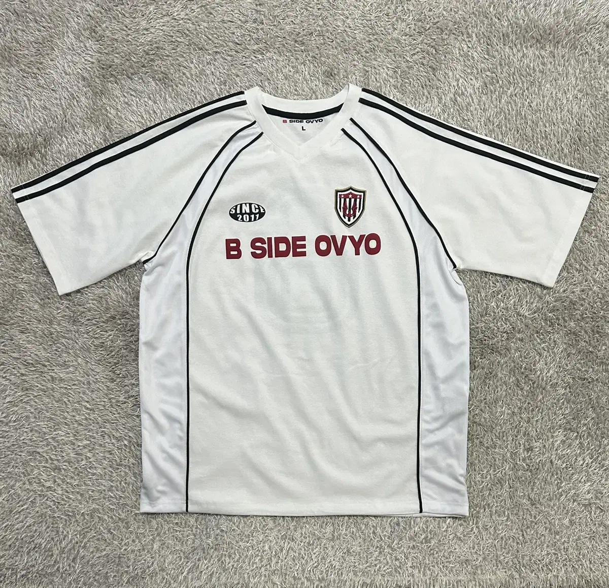 [L] SIDE OVYO Overfit Short Sleeve T-Shirt White