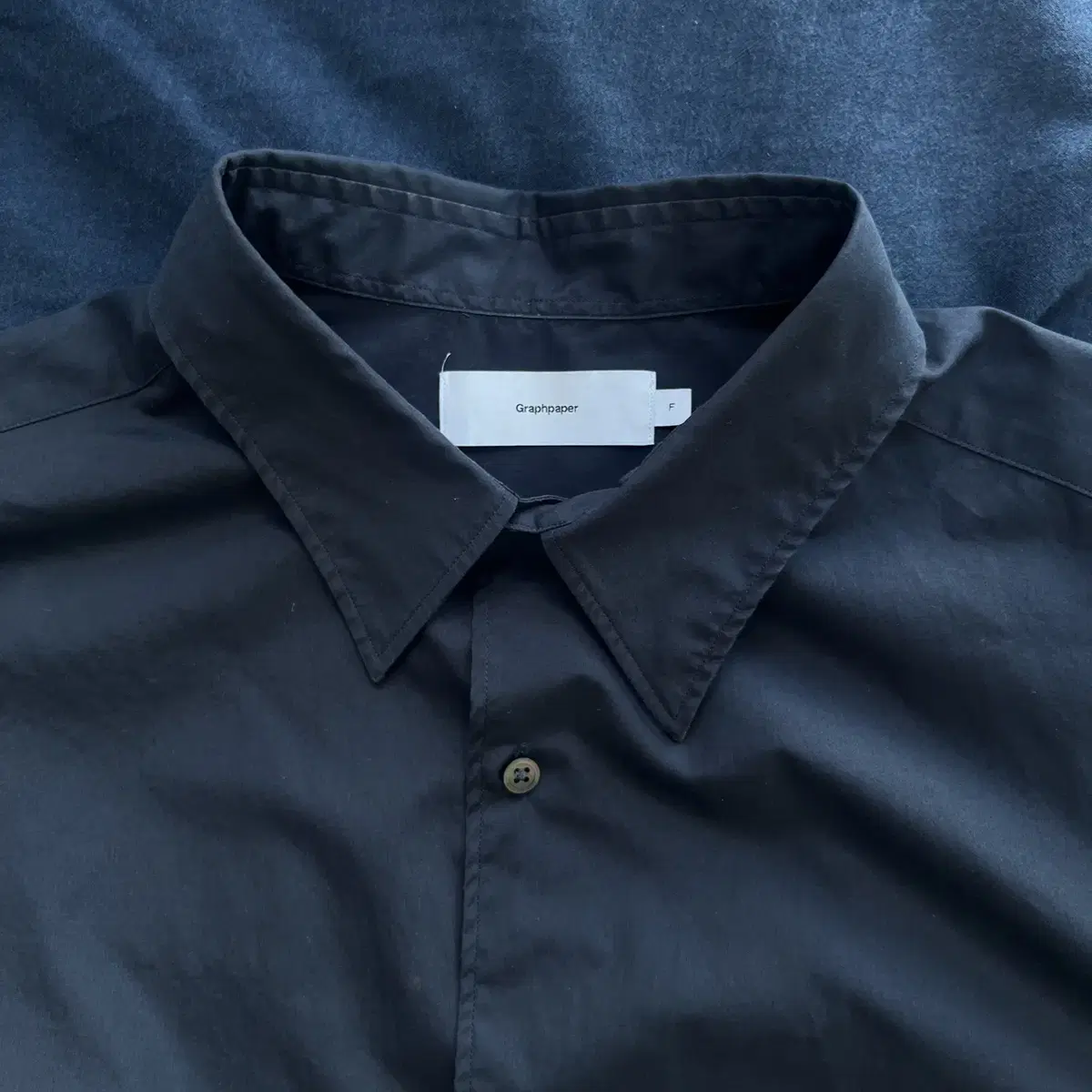 그라프페이퍼 / BROAD S/S SHIRT (NAVY) / F