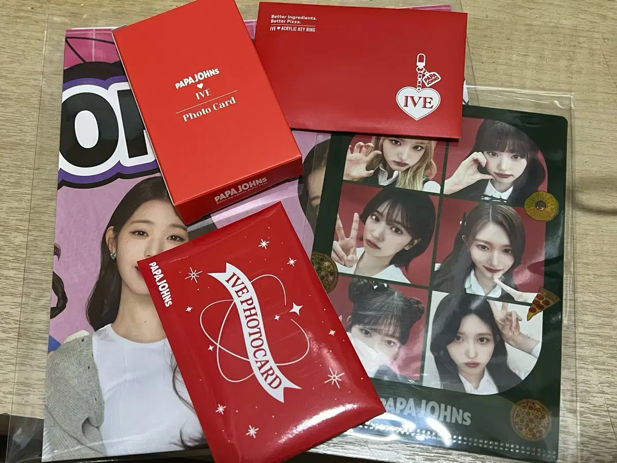 아이브 파파존스 2차, 6차, 7차포카, 키링, 포스터, 인생네컷 일괄