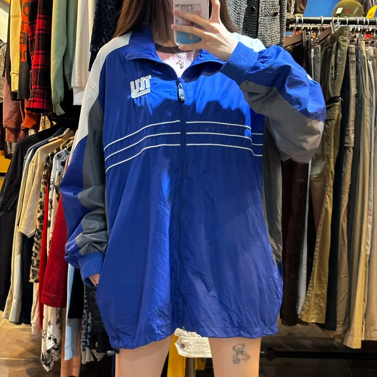 (No.9) Reebok NFL bloo Colorblocked Windbreaker (XL)