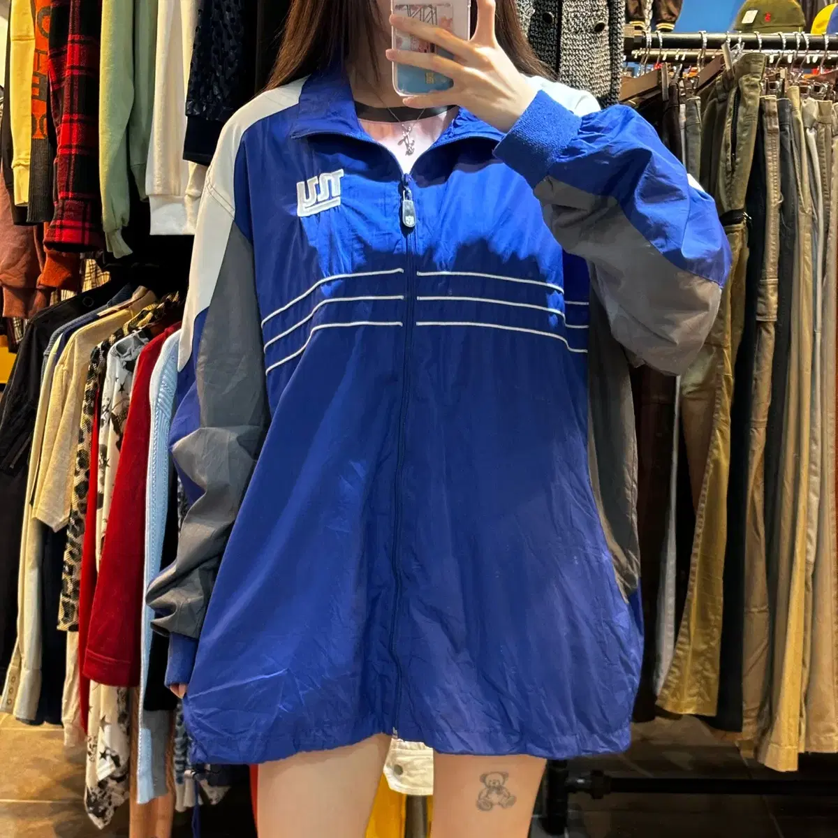 (No.9) Reebok NFL 리복 블루 배색 바람막이 (XL)