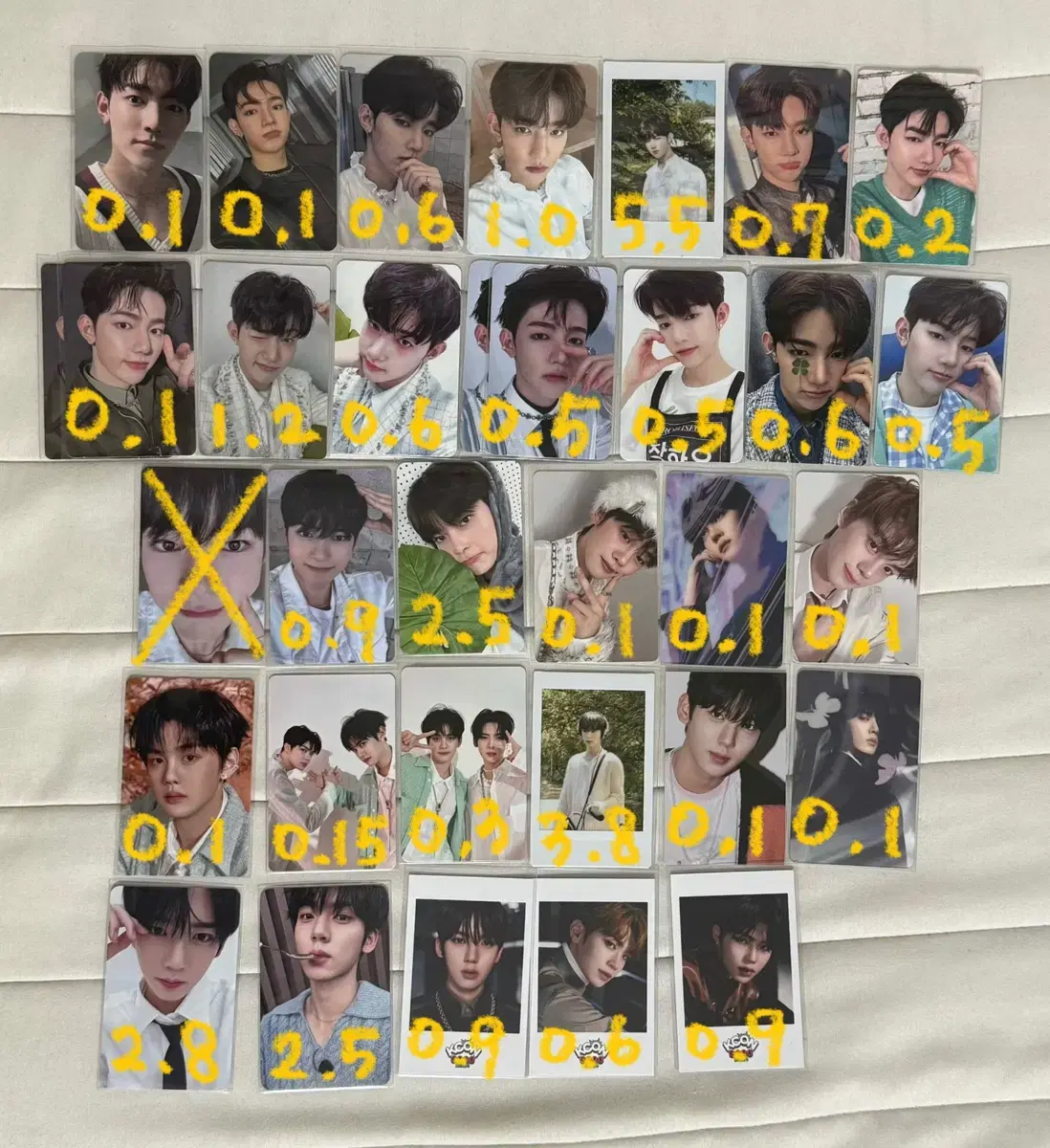 zb1 han yujin zhang hao sung hanbin kim taerae kim gyuvin park gunwook alpo photocard ld