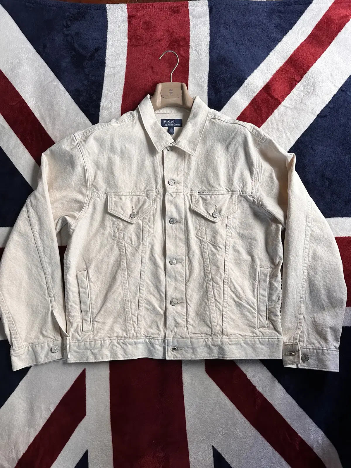 Polo Ralph Lauren (men's)/Neutral color tracker jacket, size L, for sale.