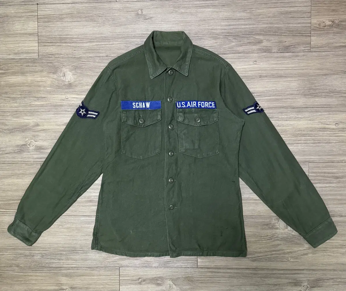 60s 3rd USAF OG107 Back Satin Military Shirt