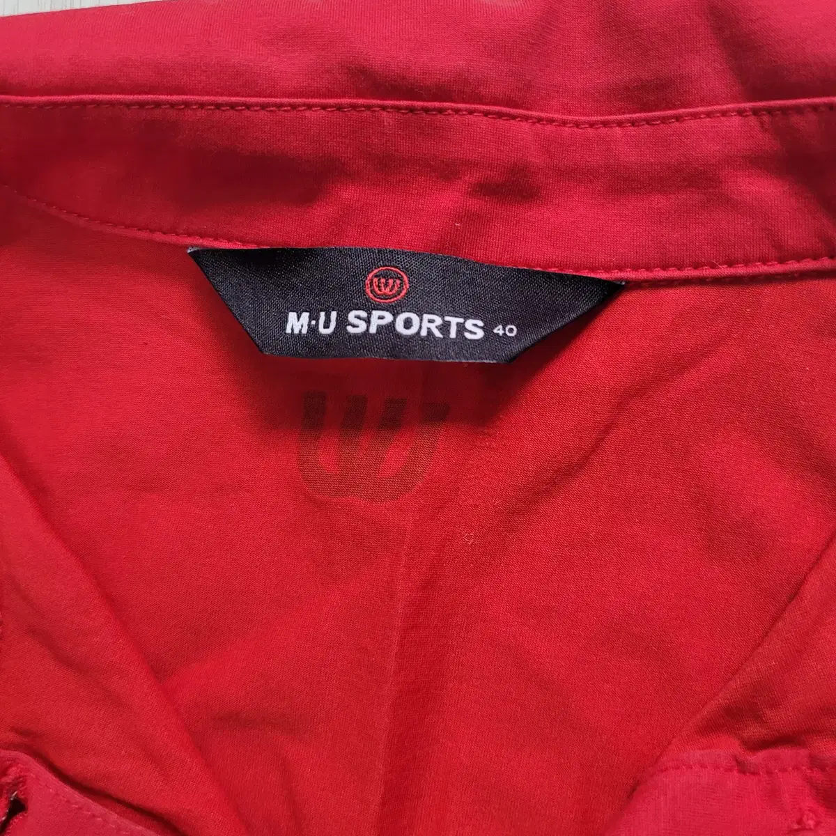 엠유스포츠 MU SPORT 반팔 카라 레드 90 사이즈