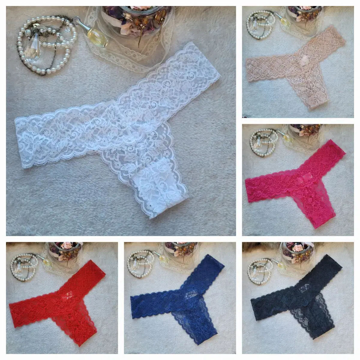 Women's Panties 90 95 100, Choose from 6 Colors, Thong Panties, Lay Lace T-Panties
