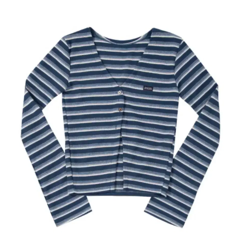 [애즈온] POLA STRIPE CARDIGAN / BLUE