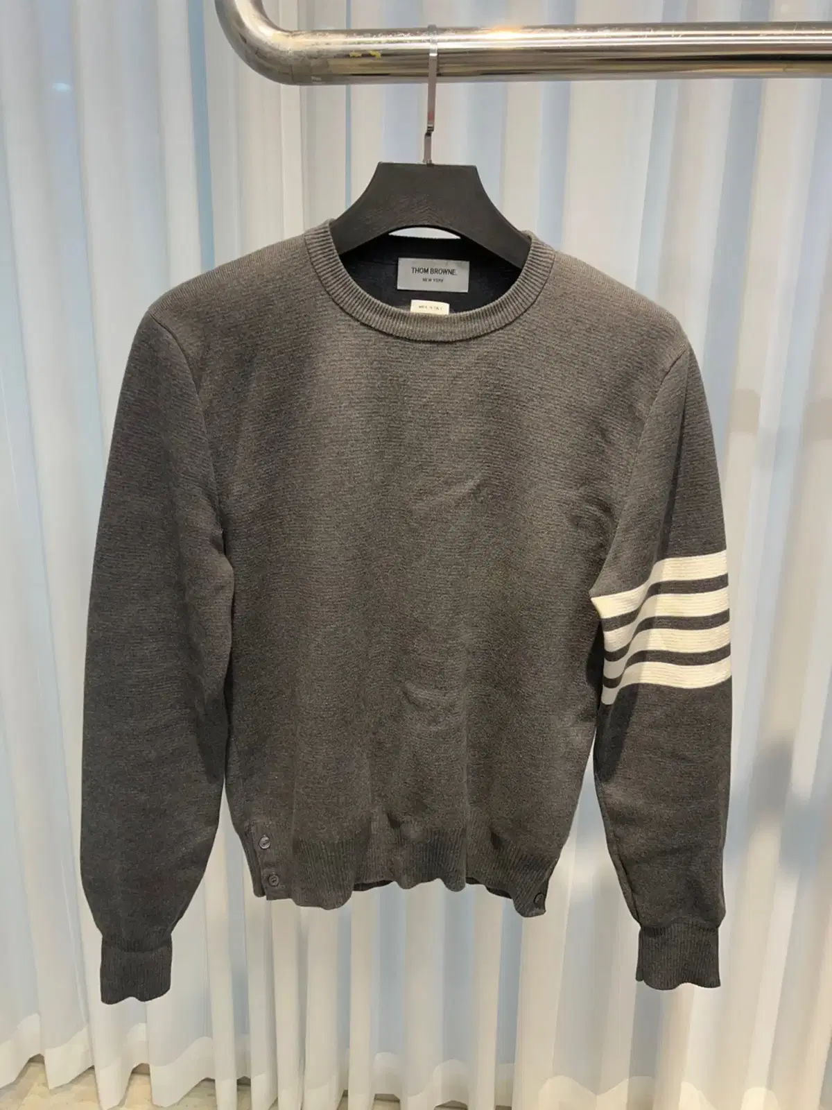 (2) Thom Browne Milano Stitch Knit Mid Grey