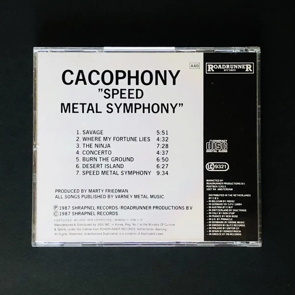 [CD중고] Cacophony / Speed Metal Symphony