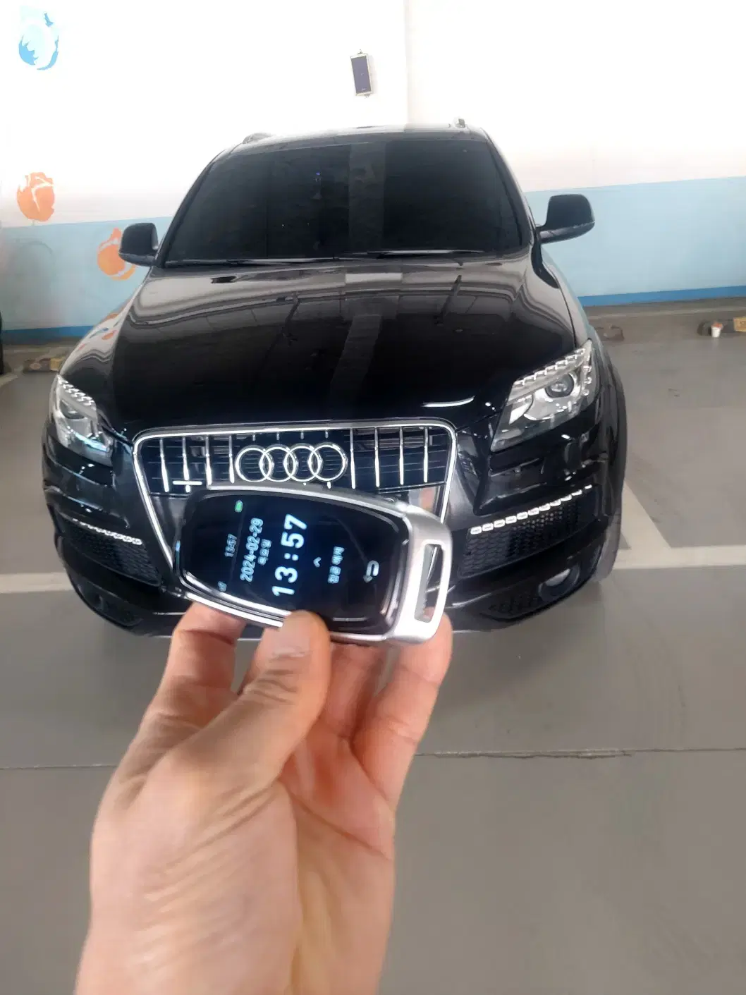 순천시 아우디 최신형 AUDI TYPE 고화질 LCD 디지털키 개조