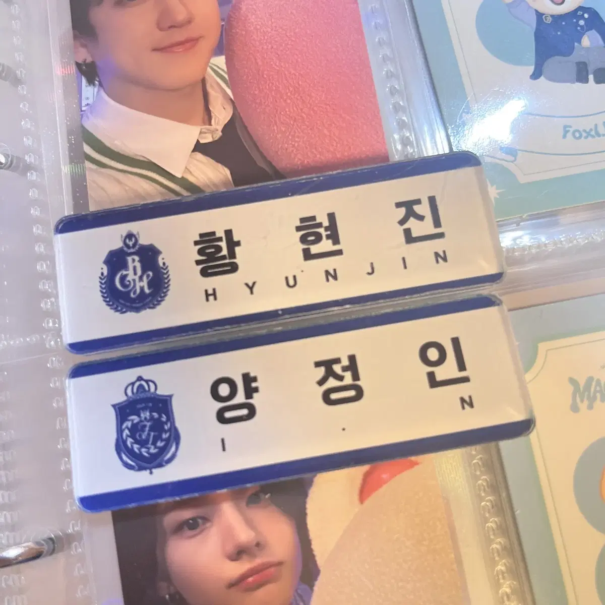 <폭덤>Skz pop up Magic School hwang hyunjin yang jeongin i.n Name badges for sale!