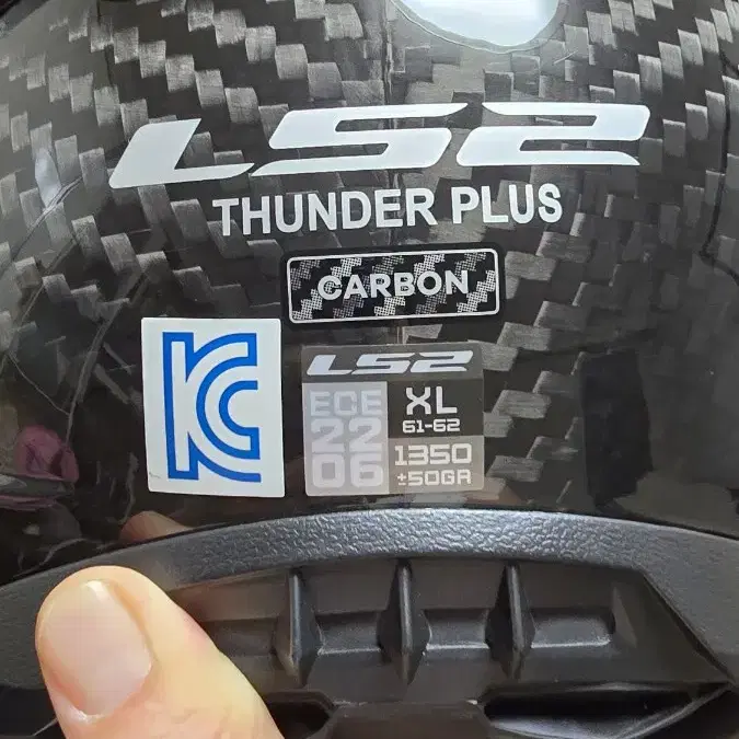 LS2 헬멧 THUNDER GLOSS CARBON XL (세나미포함)