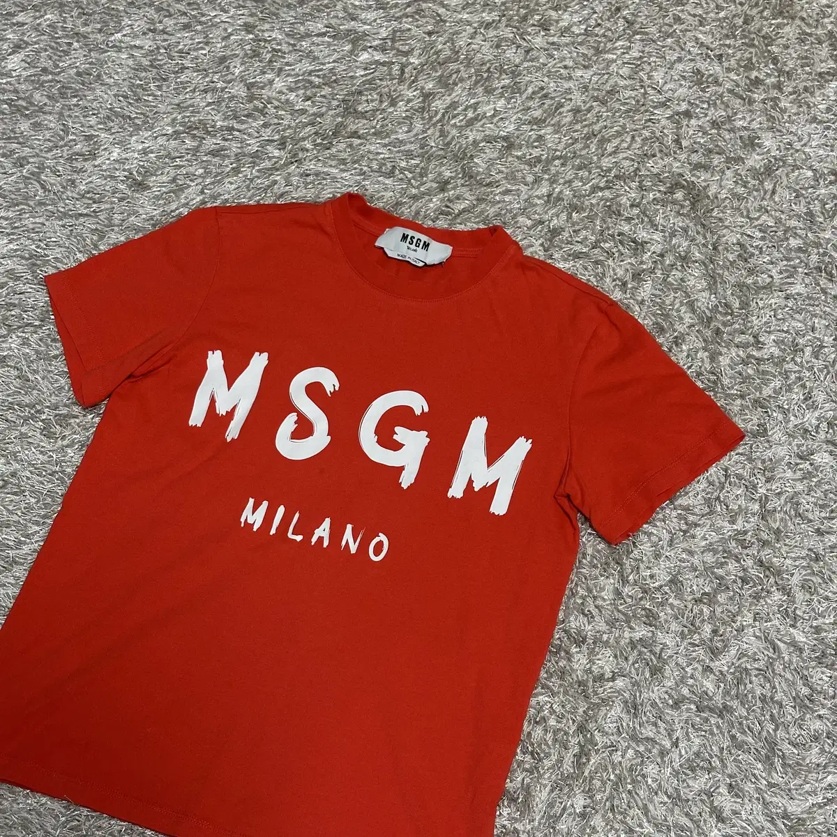 [리오브] MSGM 페인트 로고 밀라노 반팔