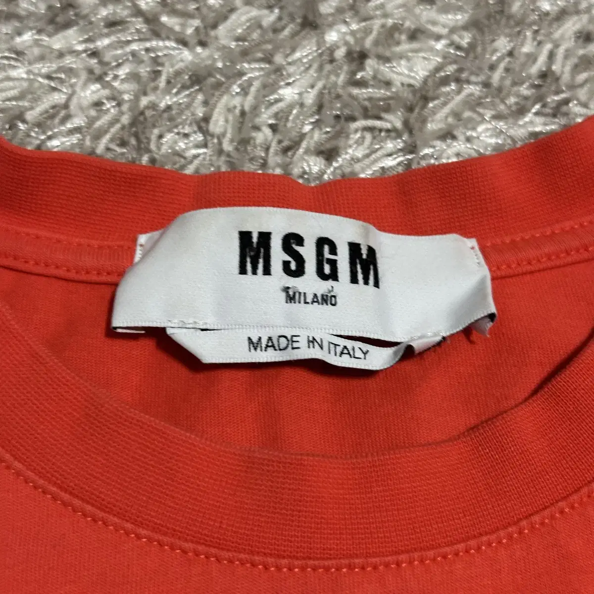 [리오브] MSGM 페인트 로고 밀라노 반팔