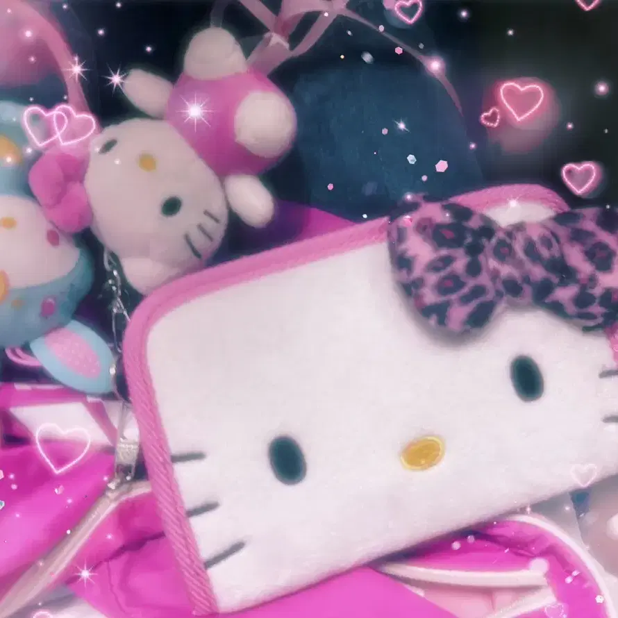 헬로키티 장지갑 HELLO KITTY Leopard Wallet