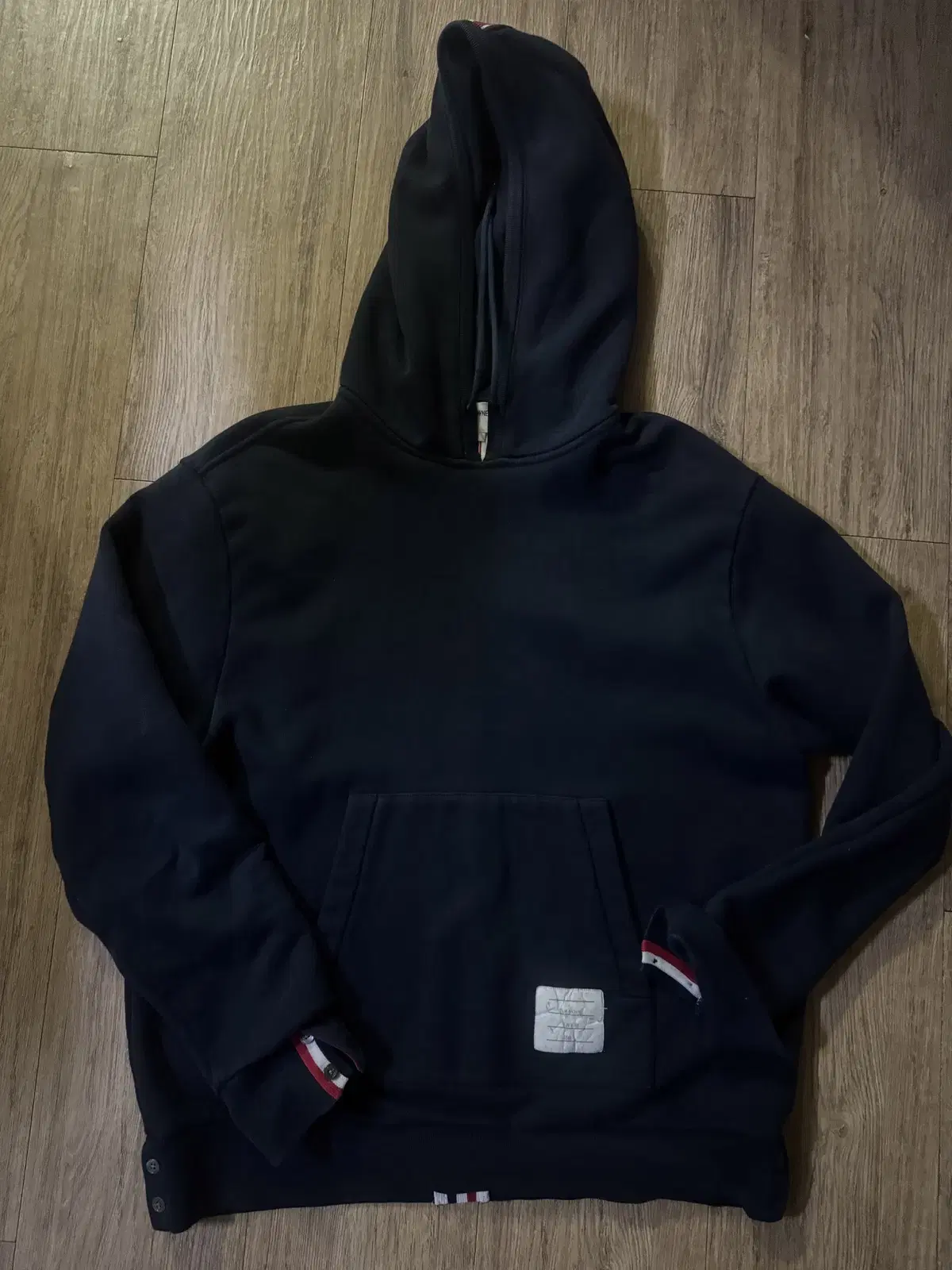 Thom Browne White Three Stripe Hoodie