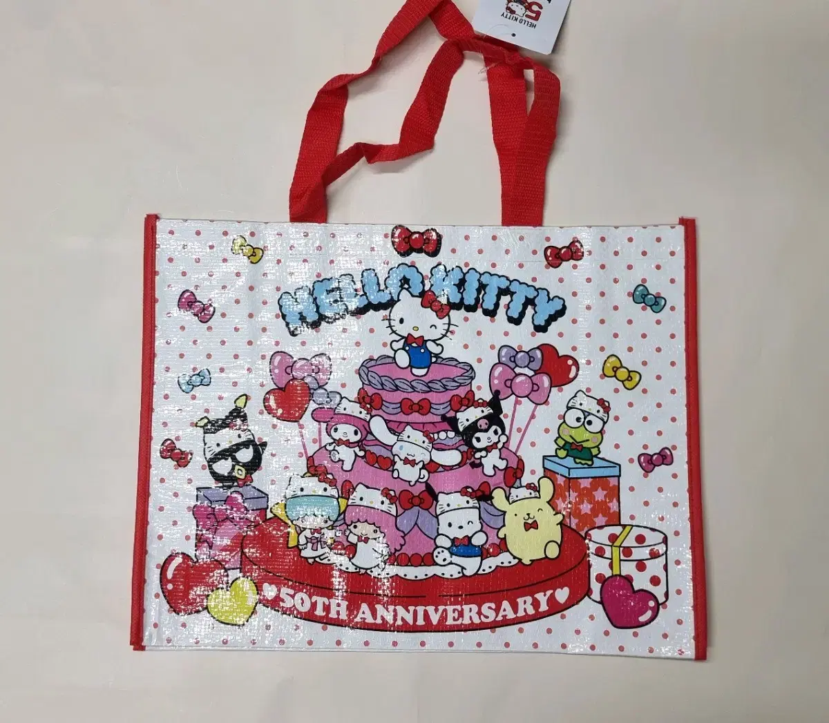 (Genuine) Hello Kitty 50th Anniversary Tote Storage Bag