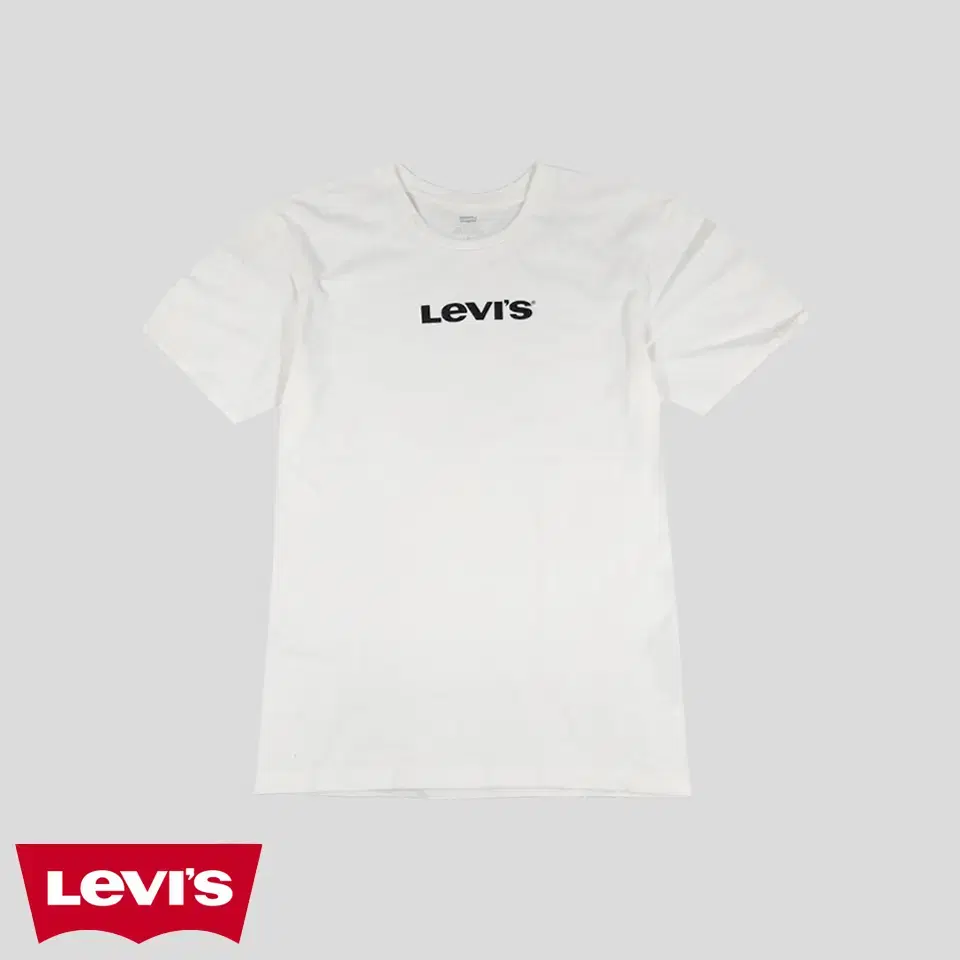 Levi's White Mid-Print Cotton100 Short-Sleeved T-shirt M