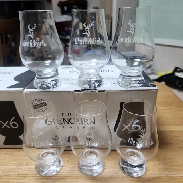 맥캘란(맥켈란) 로고 발베니 정품 글렌캐런 잔 튤립잔 스템잔 판매합니다