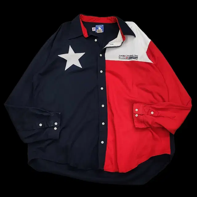 [XL] TEXAS COTTON 빈티지 USA 성조기 셔츠