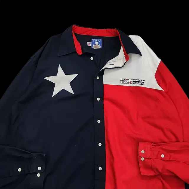 [XL] TEXAS COTTON 빈티지 USA 성조기 셔츠