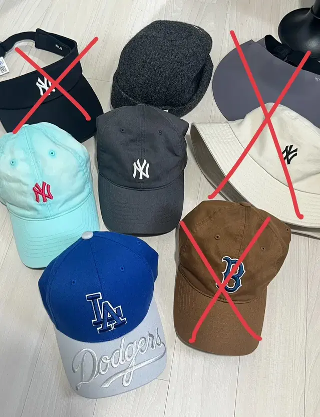 MLB 볼캡 벙거지 모두 17000원 떨이