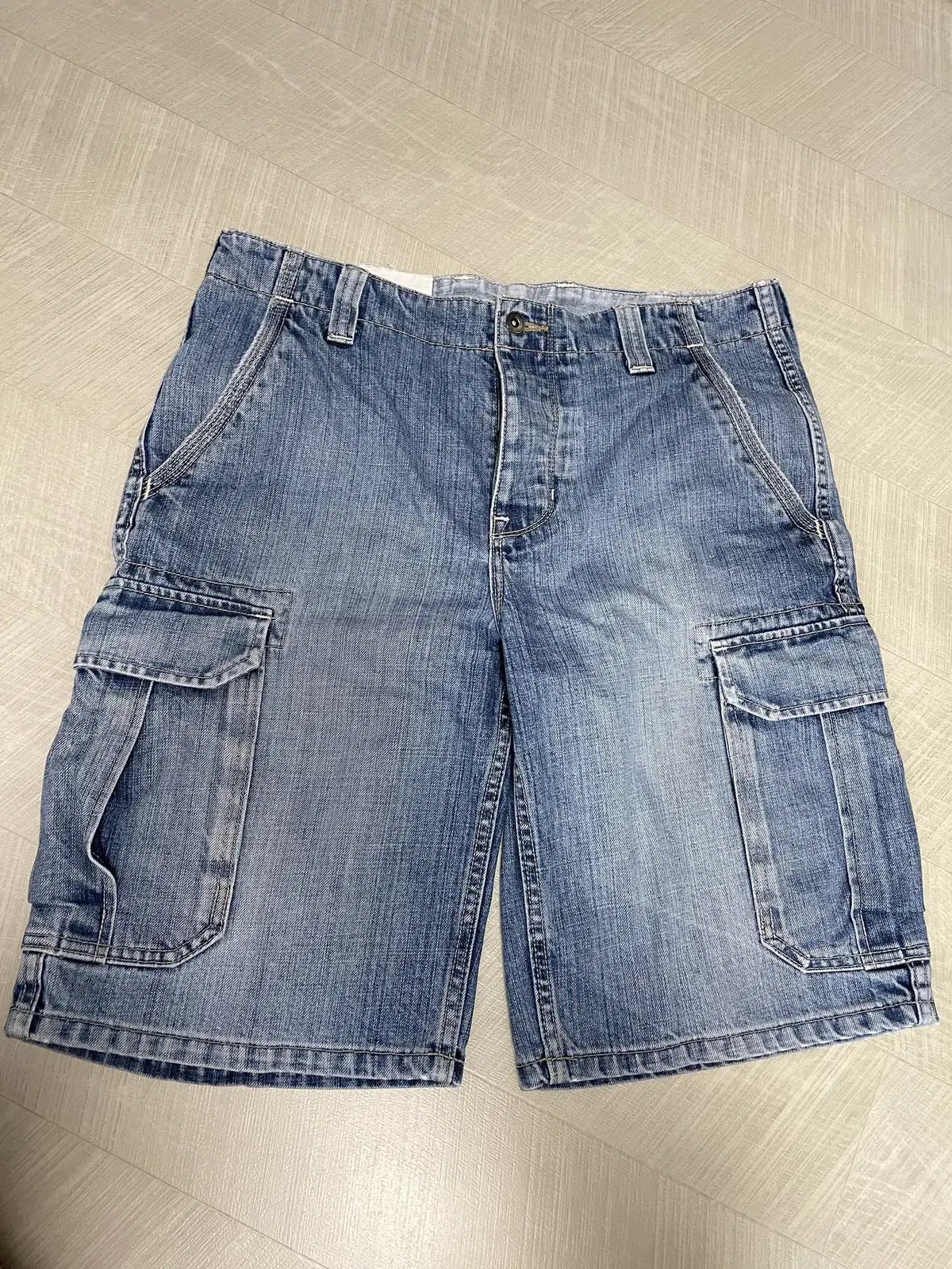 Vintage Denim Cargo Shorts