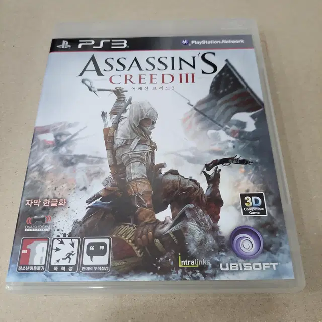 [중고] PS3 어쌔신크리드3/액션/암살/어쎄신/assassincreed