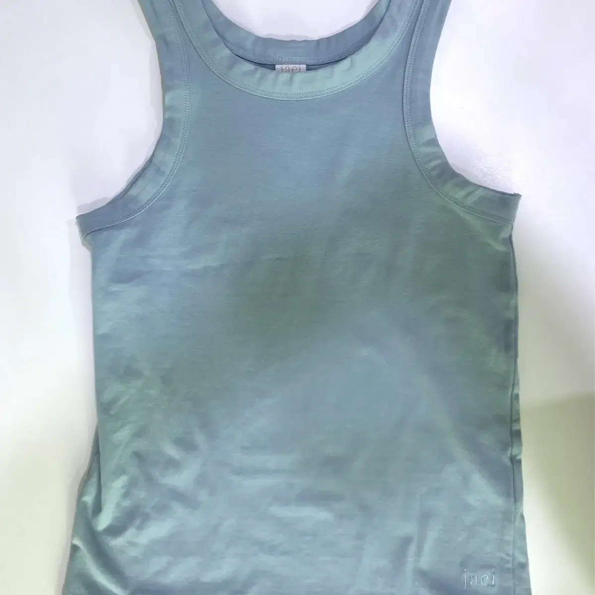 (Jeai) Steel blue Logo Tank Top