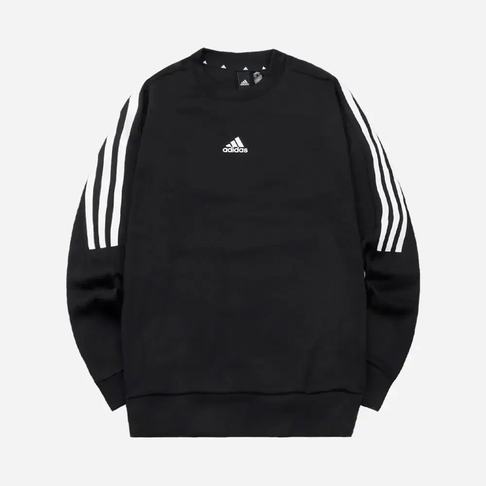 [ S ] adidas 아디다스 센터로고 블랙 라운드 맨투맨