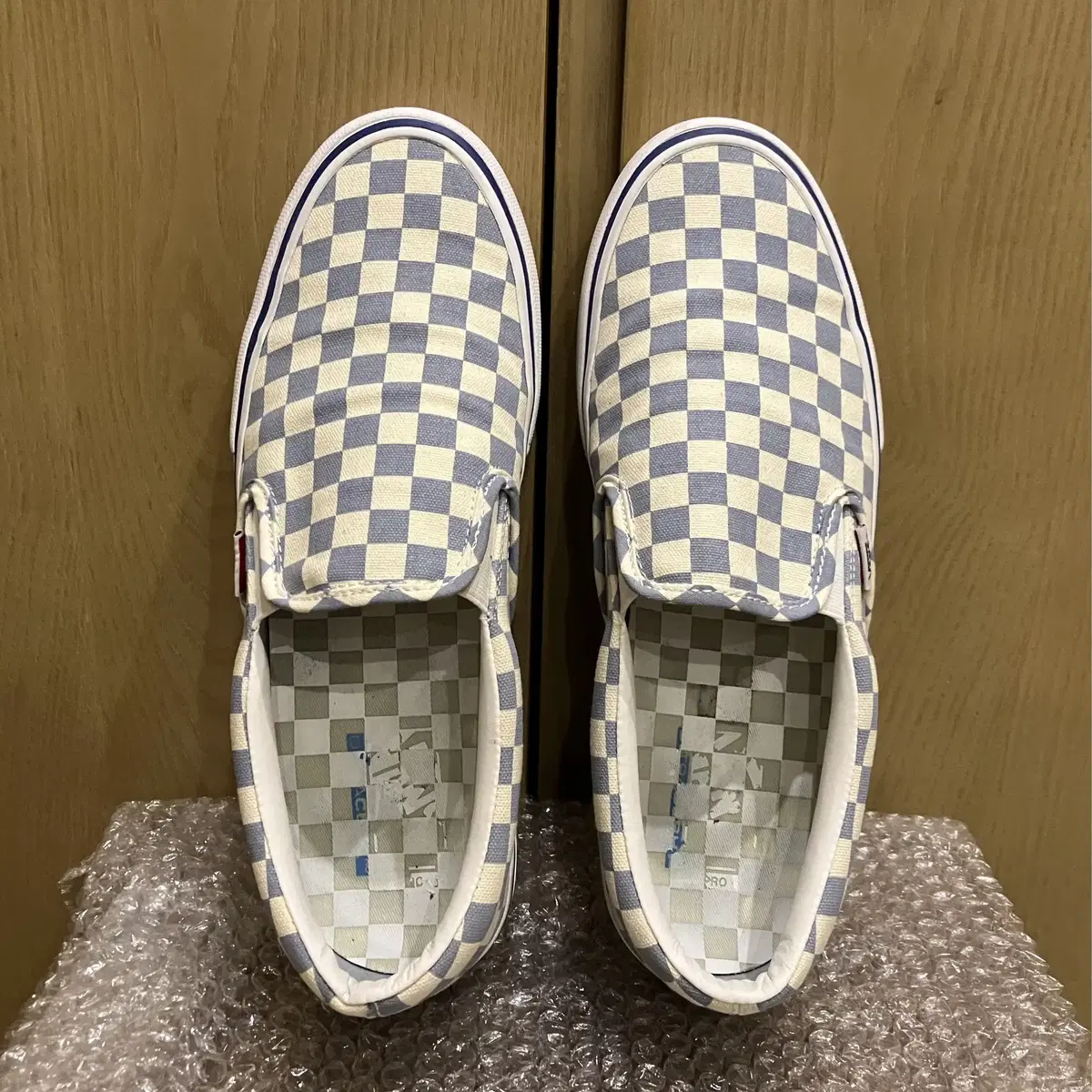 Vans 반스 소라(스카이블루) 체커보드 슬립온 290 스탠다드캘리포니아