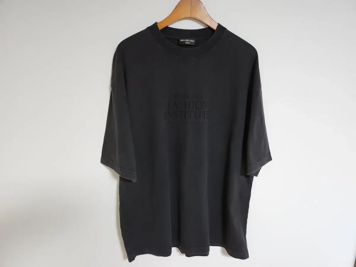 [L] Balenciaga Vintage Wash slogan Short-sleeved T-shirt 612966 TMVH6