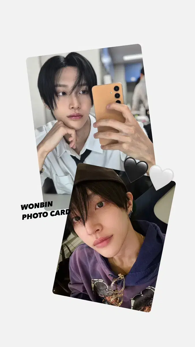 <무배,3+1>Rize wonbin Mirror selfie Double-sided photocard