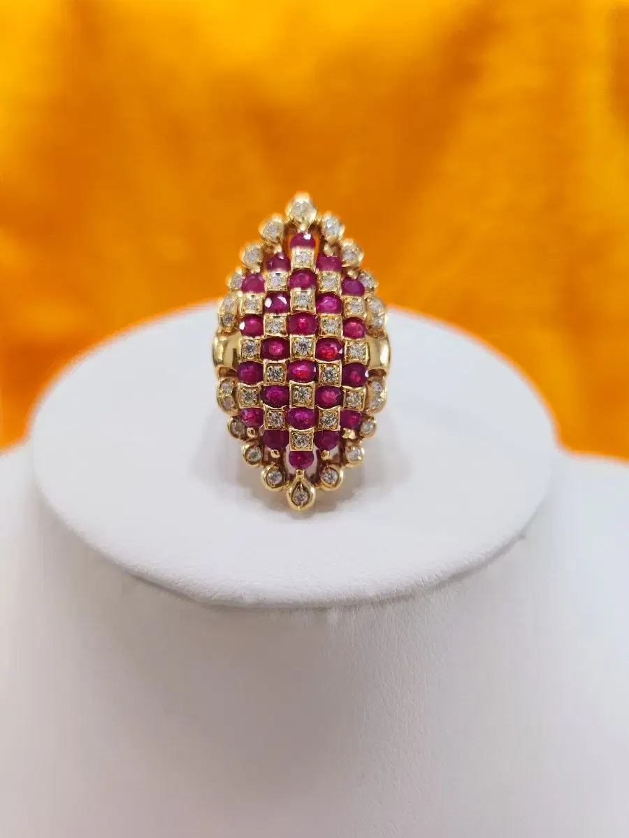 18K Natural Ruby King Ring