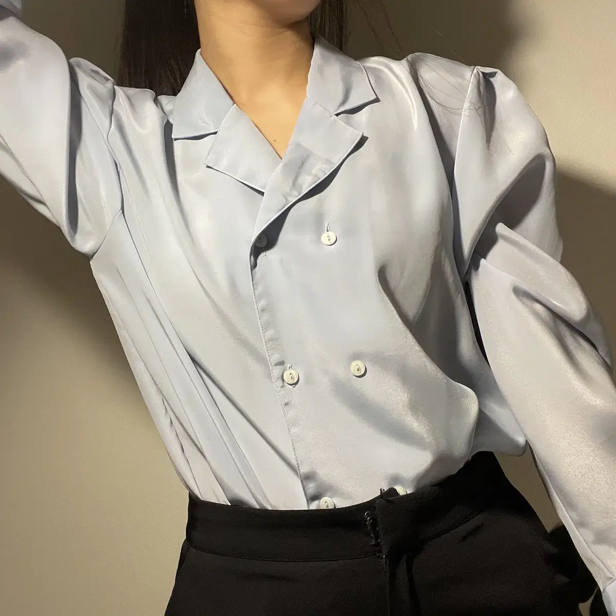 vintage two botton blouse