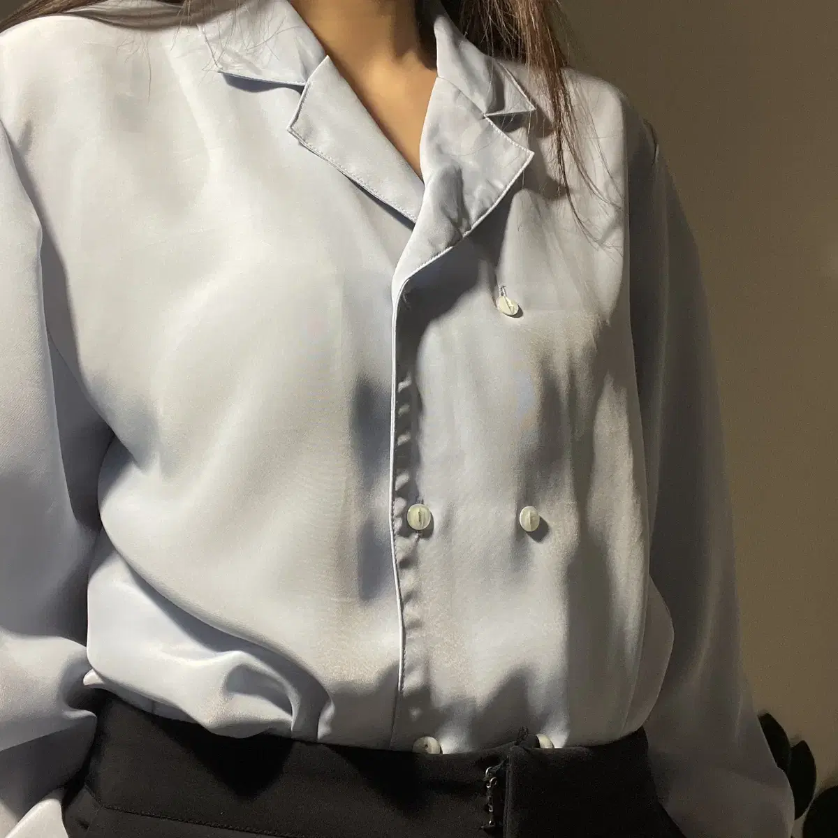 vintage two botton blouse