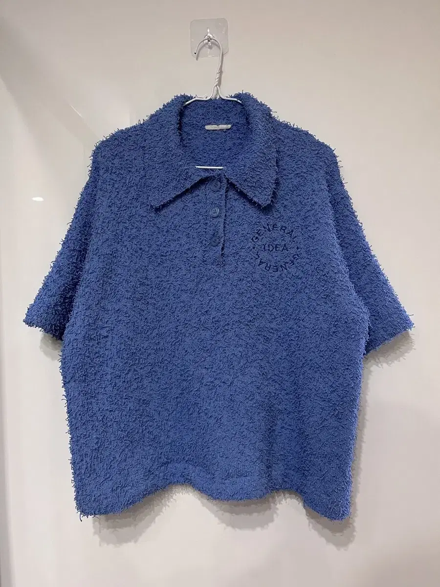 (M-L) General Idea Sky Blue Terry Short Sleeve kara Knit (last color pictured)