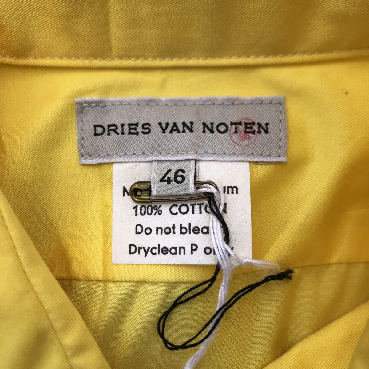 [M] Dries Van Noten 옐로 반팔셔츠