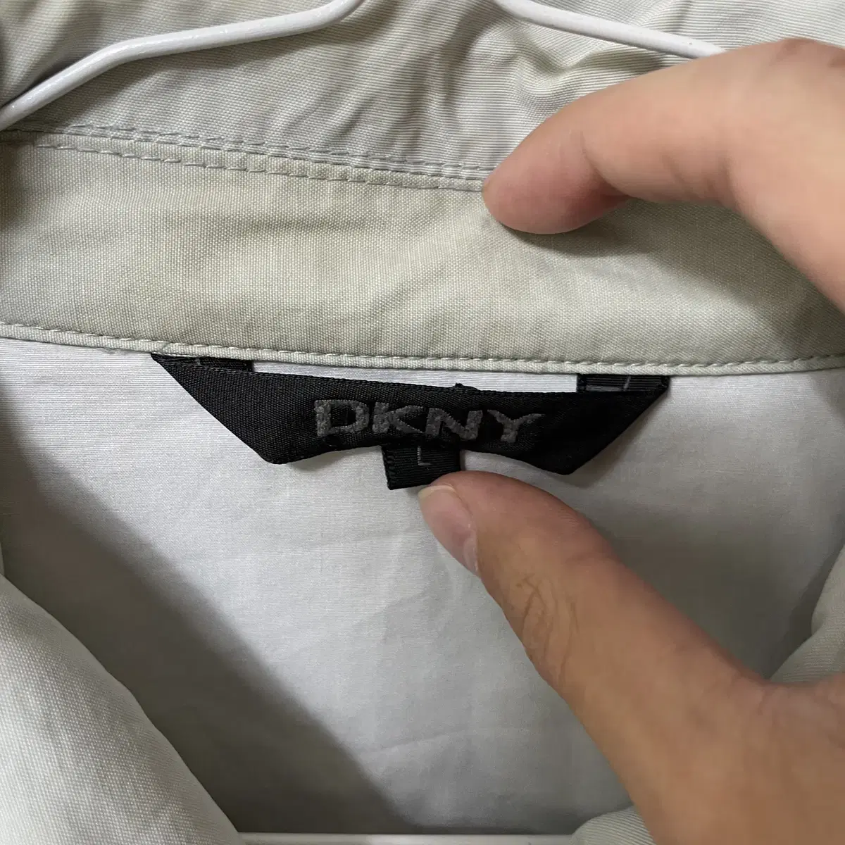 [ L ] DKNY 뉴욕 코튼 미니멀 블루종 자켓