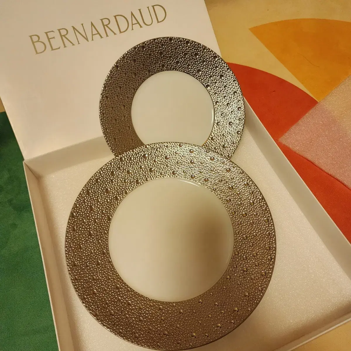 베르나르도 BERNARDAUD _에퀴메플레이트 실버 2p세트