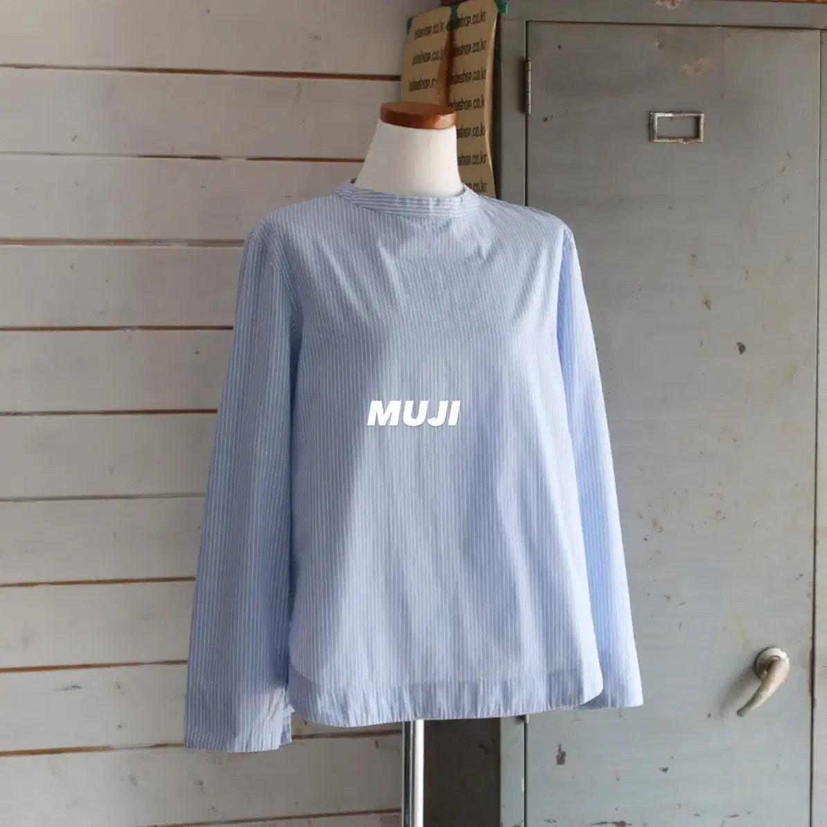 MUJI 라운드 블라우스 (여성용 L)