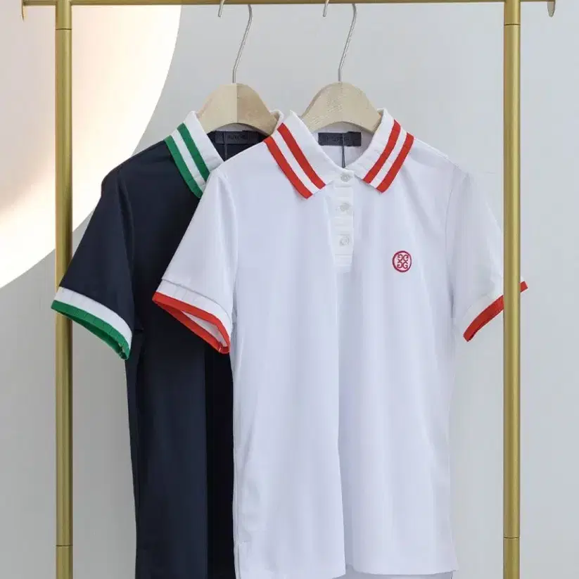 [G/F] TWO TONE COLLAR PIQUE POLO