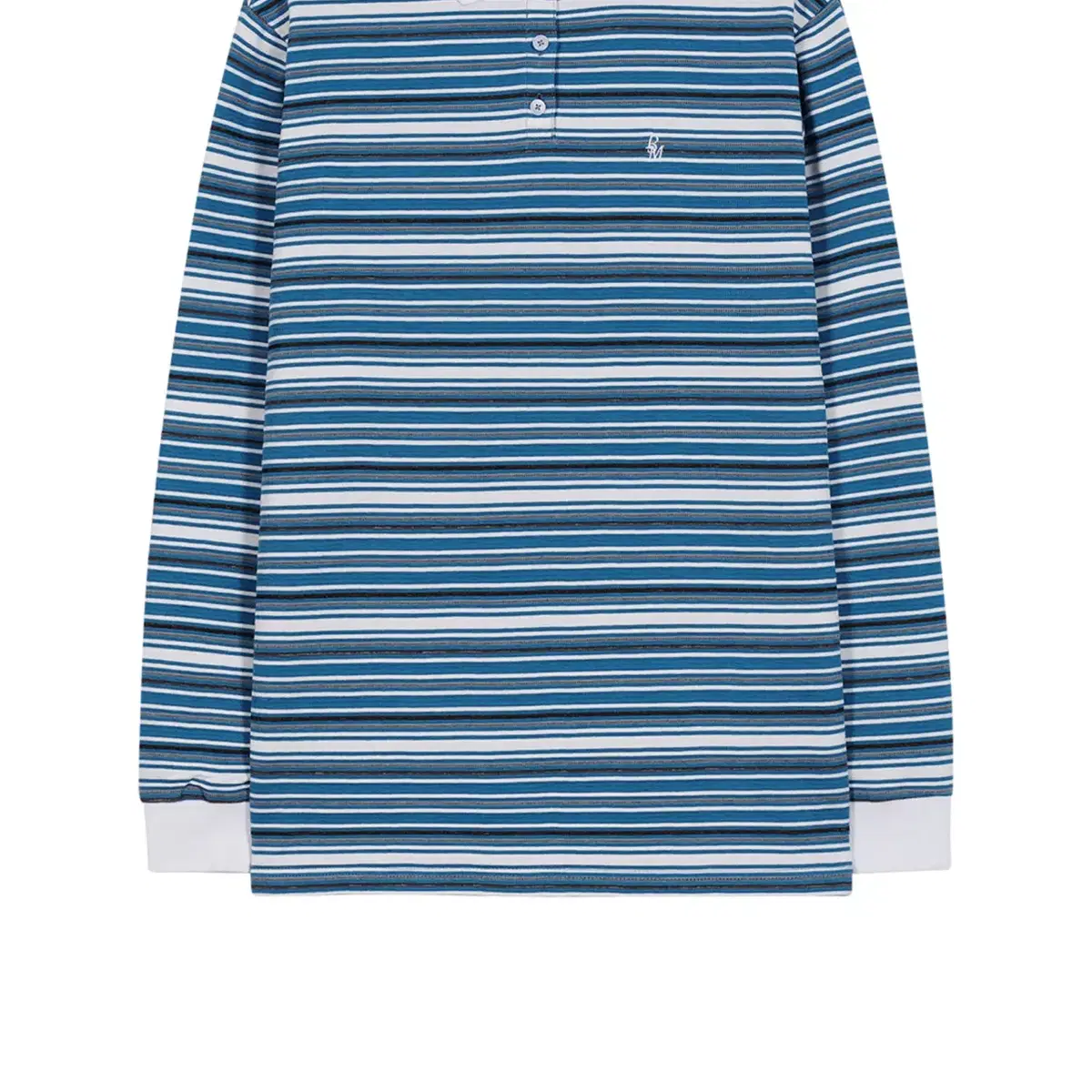 써틴먼스 STRIPE COLLARED T-SHIRT (BLUE)