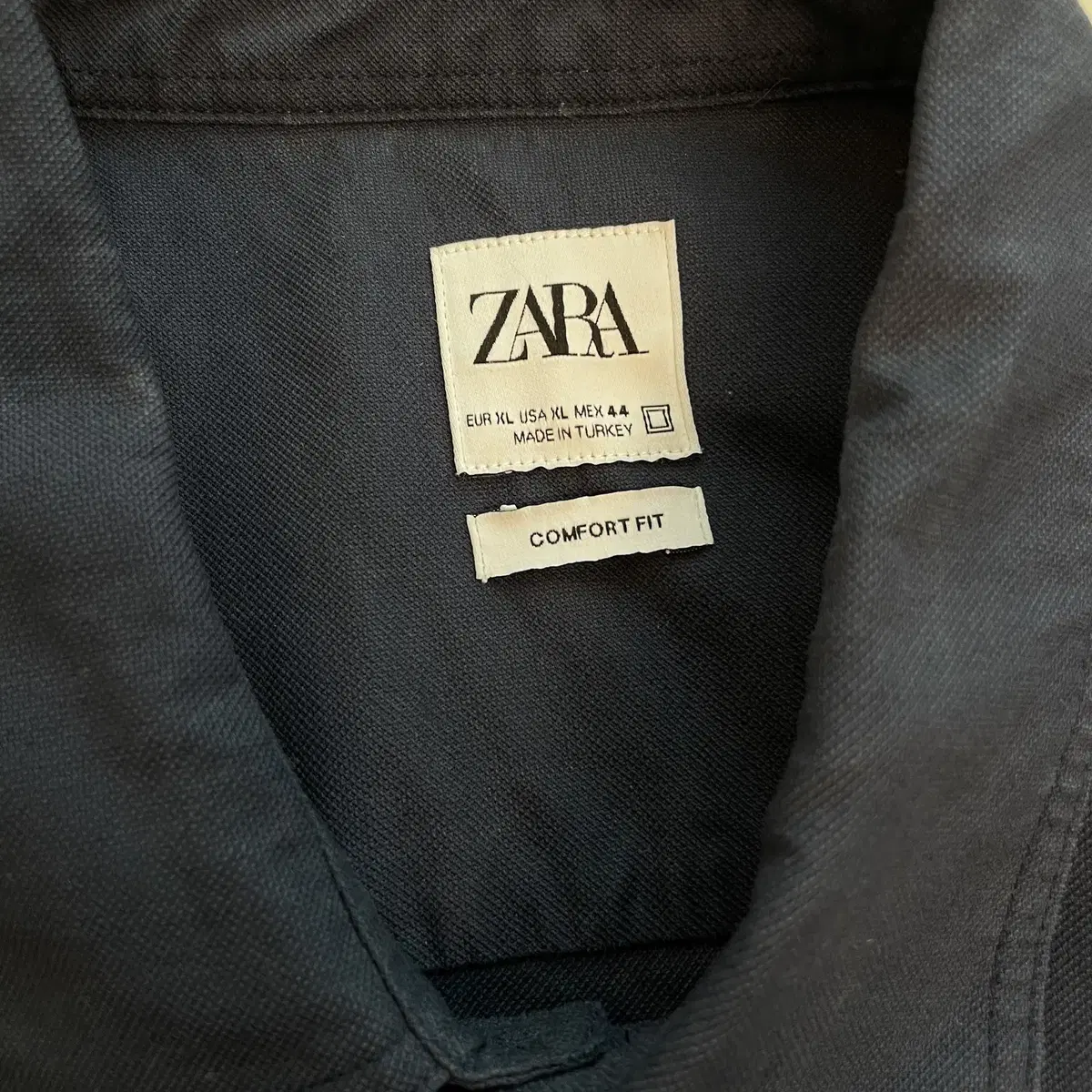 자라(zara) 네이비 코튼 셔츠