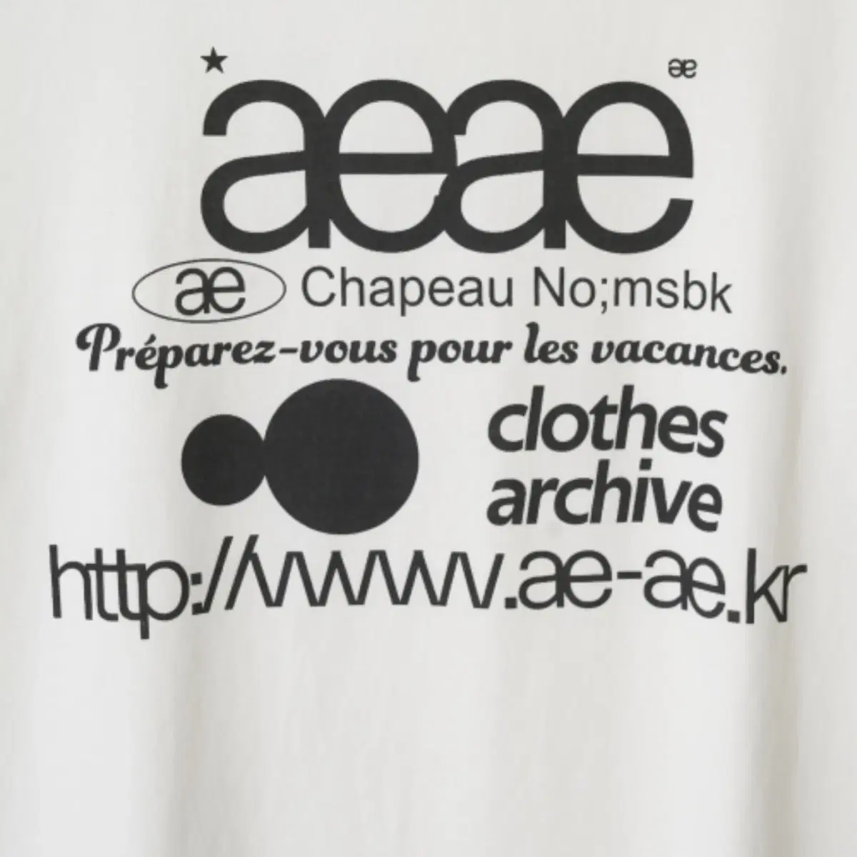 aeae WEB LOGO T-SHIRTS [WHITE]