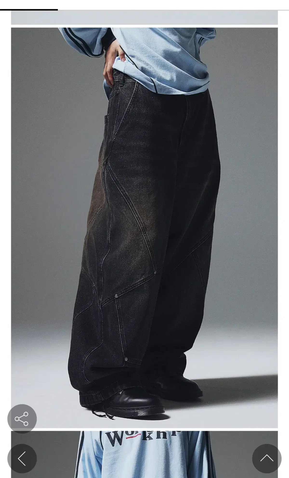 Travel Workshop Wheat Denim Riveted Balloon Pants Blacks